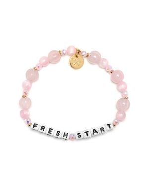 Little Words Project Fresh Start Beaded Stretch Bracelet - Pink