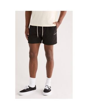 PacSun 4.5-Inch Seersucker Swim Trunks - Black