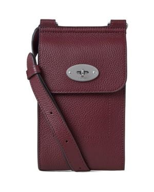Mulberry Mini Antony Pouch Small Classic Grain - Purple