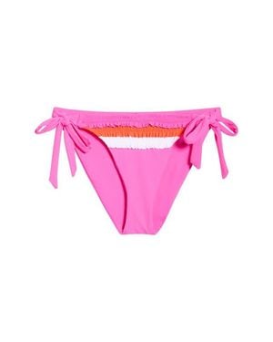 Becca Flamingo Side Tie Bikini Bottoms - Pink