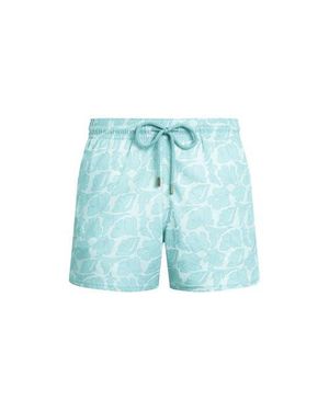 Vilebrequin Stretch Short Swim Shorts Seashells - Blue