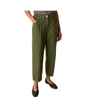 Whistles Relaxed Fit Tessa Trouser - Green