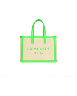 Carmen Sol Venezia Tote Bag - Green
