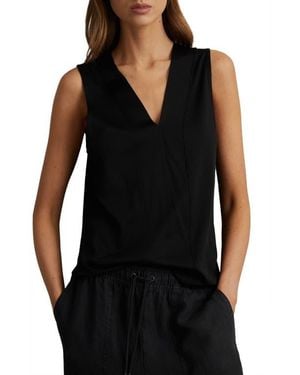 Reiss Mira Sleeveless Wool & Cashmere Top - Black