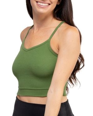 Uwila Warrior Ribbed Crop Camisole - Green