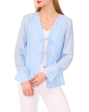 Halogen® Tie Front Top - Blue
