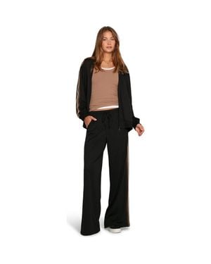 Belle & Bloom Beach Front Striped Wide Leg Pants - Black