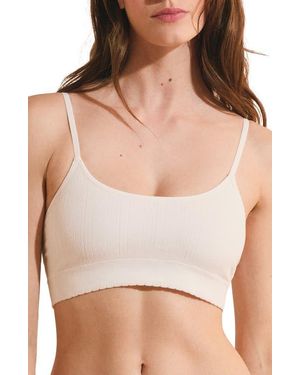 Etam Daily Seamless Ribbed Bralette - Brown