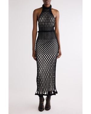 Givenchy Mesh Halter Neck Dress - Black