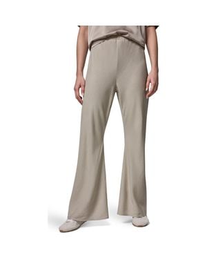 Donna Karan Linen Blend Ankle Wide Leg Pants - Gray