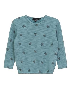 Space Grey Turtle Print Pullover Sweatshirt - Blue