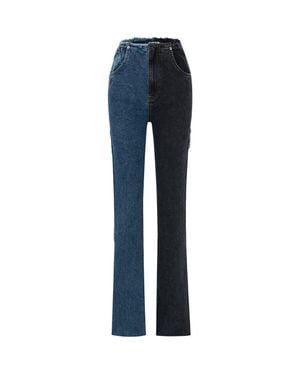 Pcfg Two Color Block Denim Pant - Blue