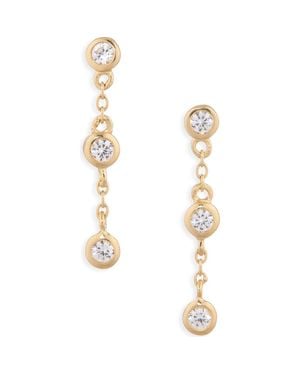 Madewell Demi-Fine Crystal Drop Earrings - Metallic