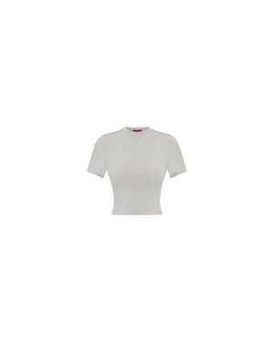Pcfg Cotton Slim Fit Crop Tee - White