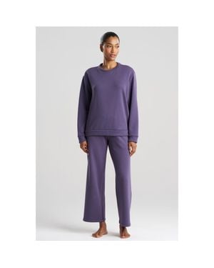 NATORI EDIT Nova Brushed Knit Everywhere Crew Neck Top - Blue