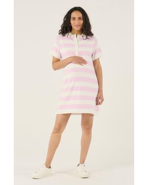 Cache Coeur Maternity And Nursing Polo Dress Hamptons - Pink