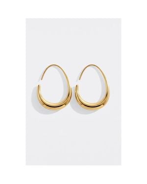 Mint & Lily Fluid Hoop Earrings - White