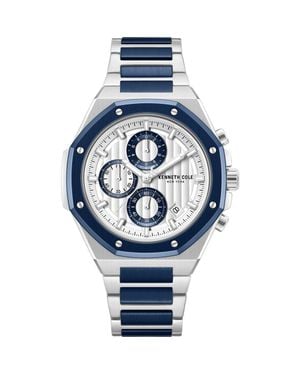 Kenneth Cole Dress Sport Chronograph Bracelet Watch, 42Mm - Blue