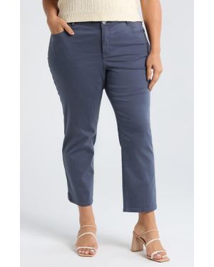 Wit & Wisdom High Waist Ankle Straight Leg Pants - Blue