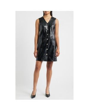 Anne Klein Coated Sleeveless Dress - Black