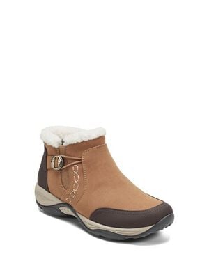 Easy Spirit Erique Water Repellent Faux Shearling Lined Bootie - Brown