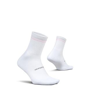 Feetures High Performance Max Cushion Quarter Tall Sock Moisturewicking Athletic Socks - White