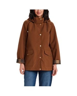 Gallery Water Resistant Rain Coat - Brown