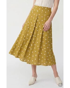 Vero Moda Kora Polka Dot Midi Skirt - Yellow