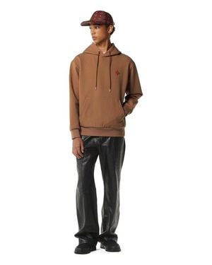 MCM Essential Logo Patch Ponte Hoodie - Brown