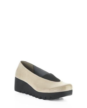 Fly London Veik Platform Wedge Pump - White