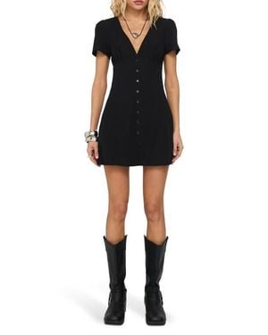 Princess Polly Loveliness V-Neck Romper - Black