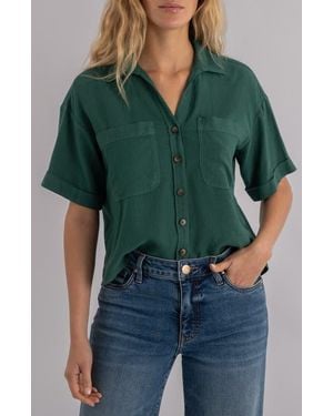 Kut From The Kloth Brianna Boxy Shirt - Green