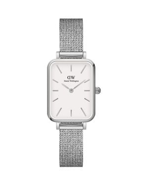 Daniel Wellington Quadro Sterling Mesh Strap Watch, 20Mm X 26Mm - Metallic