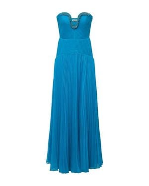 AMUR Fiora Pleated Dress - Blue