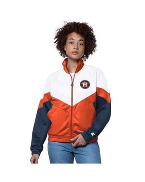 Starter Houston Astros Teamwork Raglan Full-Zip Track Jacket - Orange