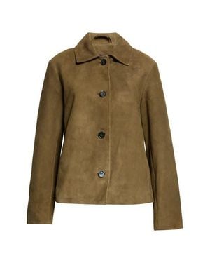 Proenza Schouler Irine Lambskin Suede Jacket - Green