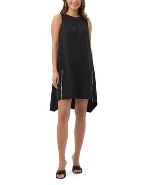 Trina Turk Vantis Asymmetrical Hem Ponte Dress - Black