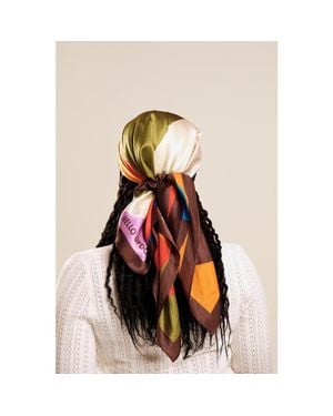 Hello Updo 100% Silk Headscarf - Multicolor