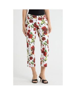 L'Agence Blaine Rose Stovepipe Nonstretch Jeans - Red