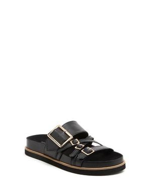 Kelsi Dagger Brooklyn Stella Buckle Slide Sandal - Black