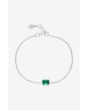 Dower & Hall Garnet Octagon Chain Bracelet - White