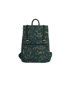 Fable England Into The Woods Buckle Medium Backpack - Green