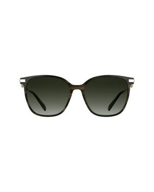 Longchamp Foulonn 55Mm Gradient Modified Rectangular Sunglasses - Green