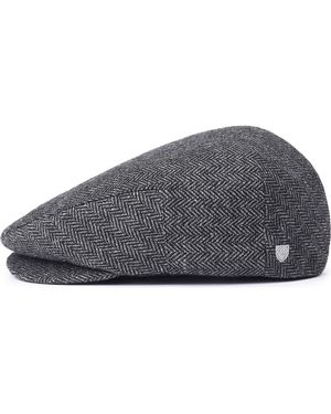 Brixton Hooligan Herringbone Driving Cap - Gray