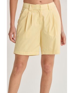 Crescent Tailored Trouser Shorts - Yellow