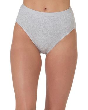 Memoi Stretch Cotton 3-Pack Briefs - Gray