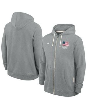 Nike Team Usa Standard Issue Dri-Fit Full-Zip Hoodie - Gray
