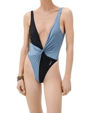 Versace Colorblock One-Piece Swimsuit - Blue