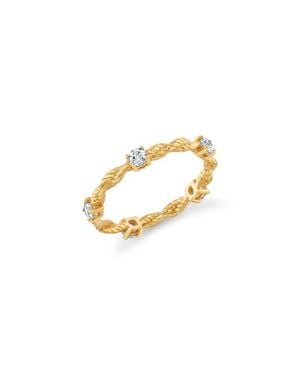 Crislu Cubic Zirconia Twisted Band Ring - Metallic