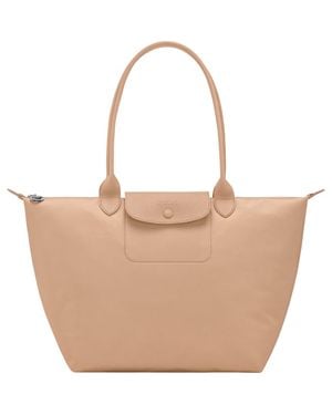 Longchamp Large Le Pliage One Nylon Shoulder Tote - Natural